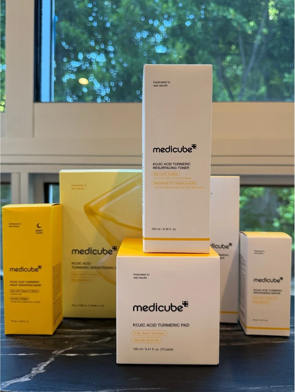 Medicube yellow and white skincare bundle of 6
